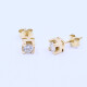 Caravanas oro 18k amarillo engarce 4 puntas con brillantes Caravanas oro 18k amarillo engarce 4 puntas con brillantes