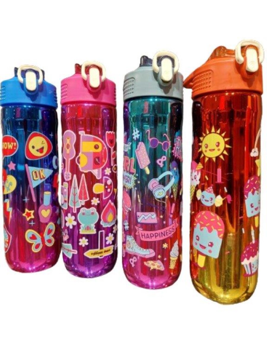 Botella Plastico Metalizada Diseno Verano de Unisex - WDF25 - S/color 