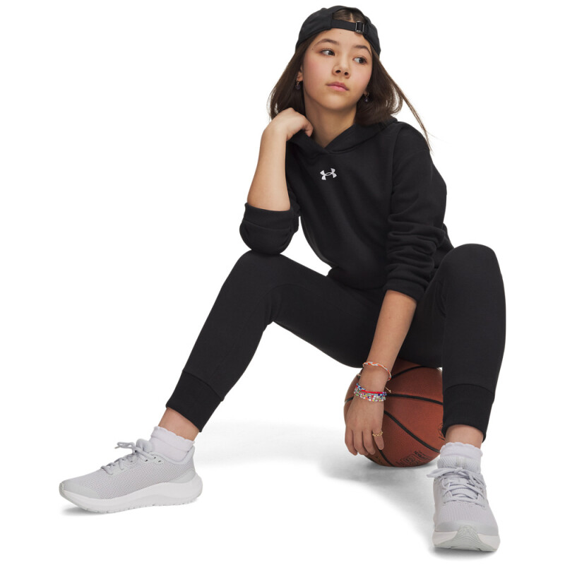 UA Rival Fleece Crop Hoodie-PNK BLK-001