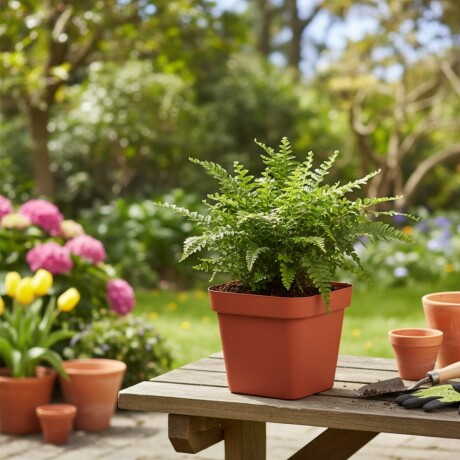 Maceta cuadrada 1,9 lts TERRACOTA