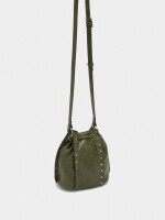 Bolso Bombonera Con Tachuelas verde