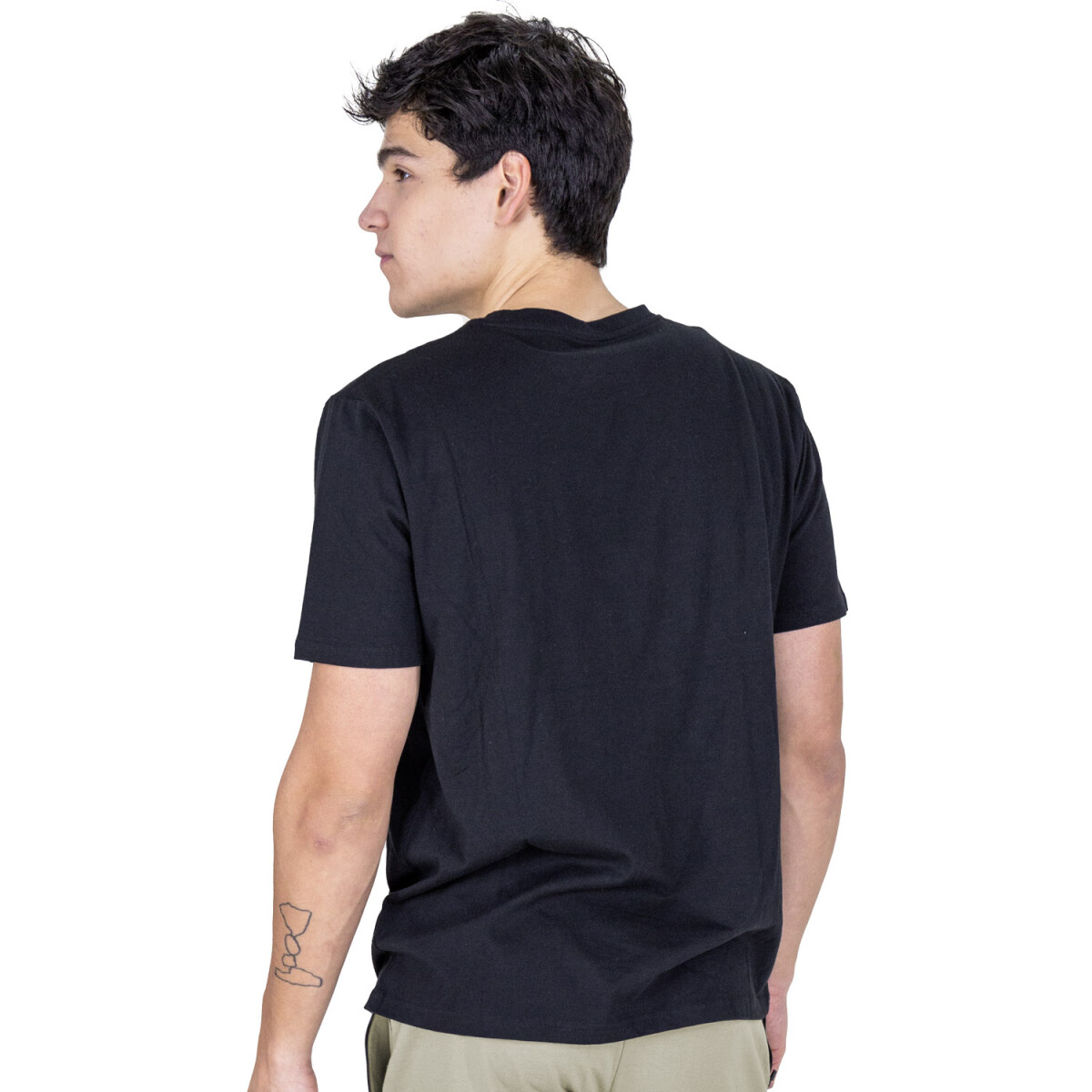TSHIRT MEN COTT/POLY EVERLAST LUNGE BROWN M6 S - BK 
