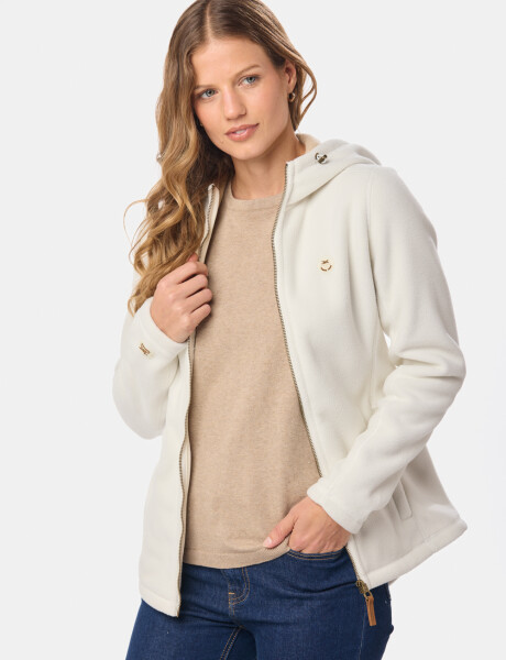 CAMPERA POLAR CON CAPUCHA Natural