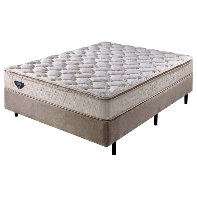 Colchón Ecoflex 1 Plaza y Media Densidad 60 c/pillow 1.20x1.90x25cm Colchón