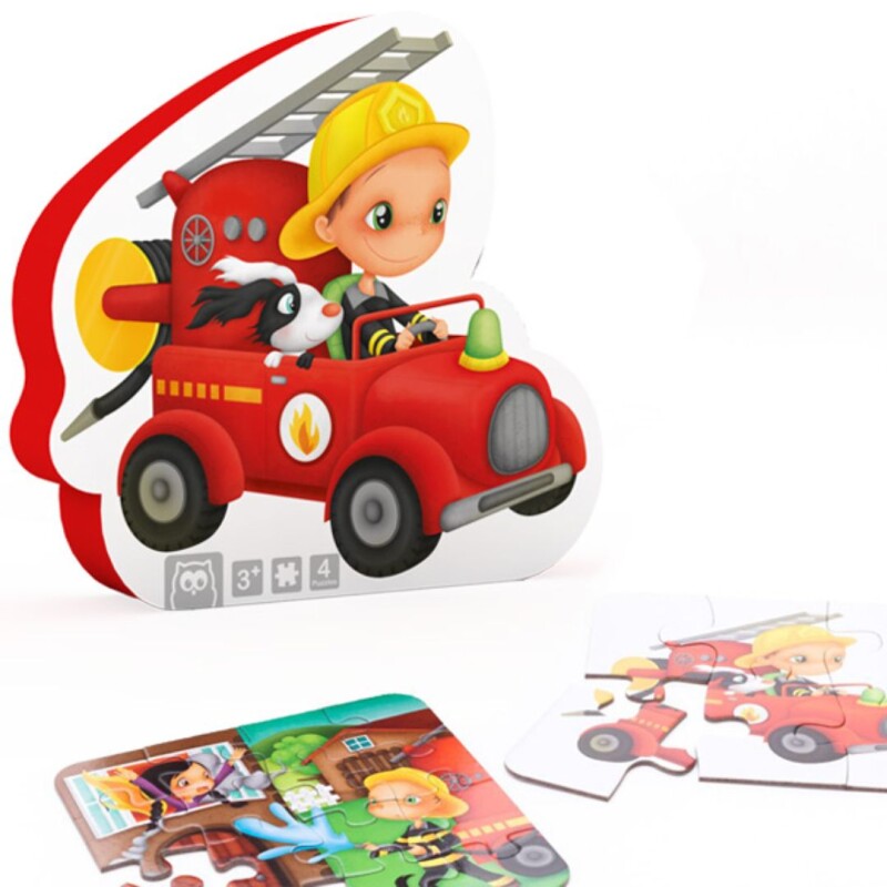 Puzzle 4 en 1 Eureka 43 pzas Bombero
