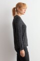 Media polera texturada gris melange