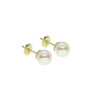Caravanas en oro 18k con perlas de cultivo de 7mm Caravanas en oro 18k con perlas de cultivo de 7mm