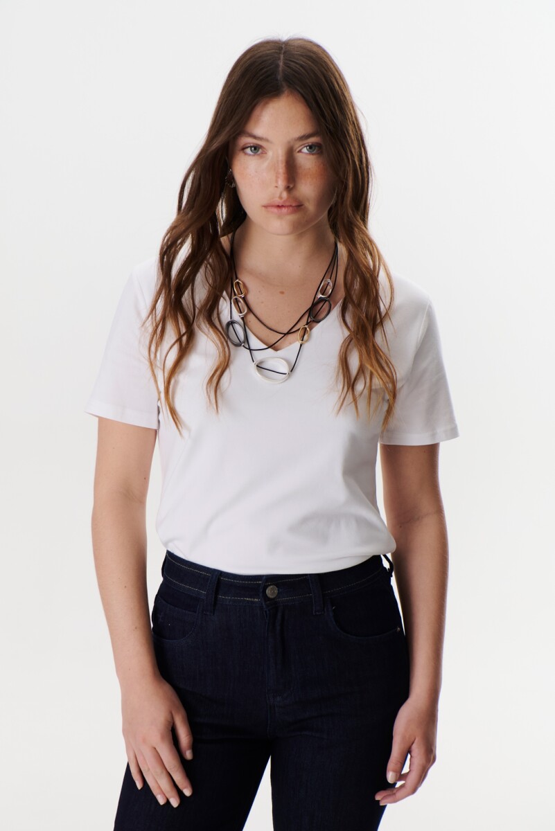 REMERA V DOBLE - NATURAL 