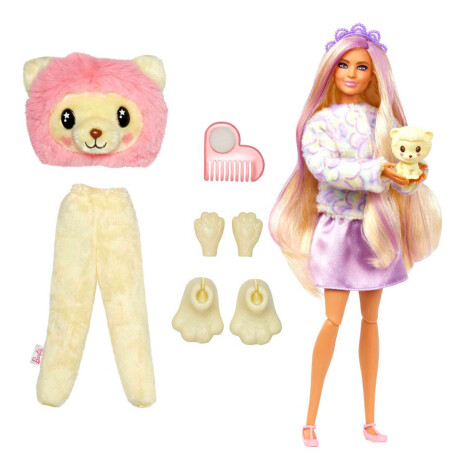 Muñeca Barbie Cutie Reveal Con Disfraz + Accesorios Barbie León