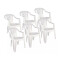 Set x6 Sillas Bela Vista con apoya brazos BLANCO