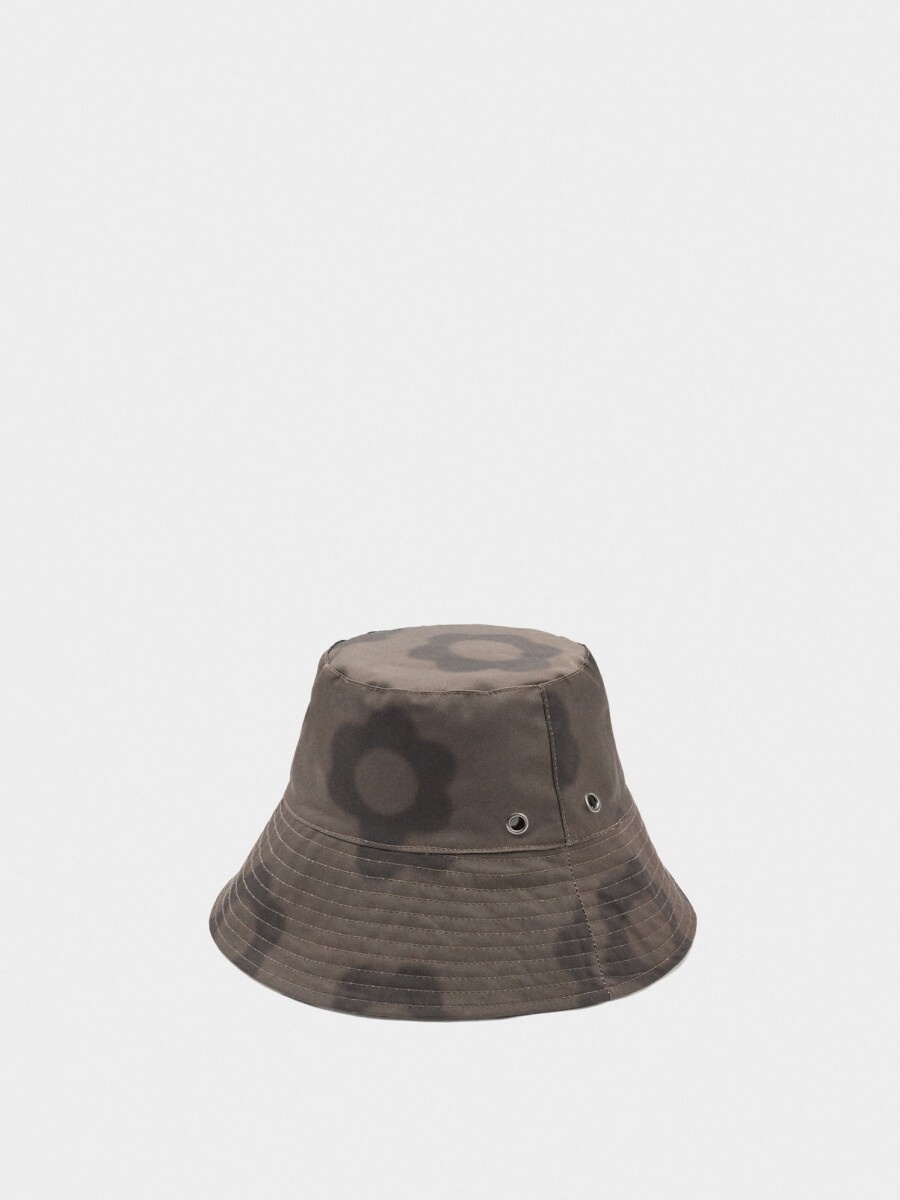 Sombrero Reversible De Nylon Estampado Floral multicolor