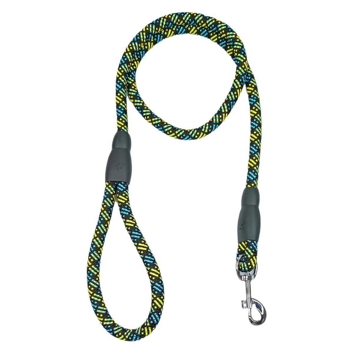 Correa Perros Reforzada Gruesa 120Cm Para Arnes Collar - Variante Color Azul y Amarillo 