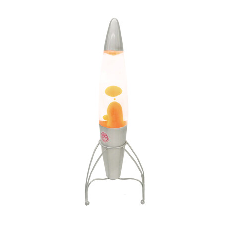 Lámpara De Lava Cohete Naranja