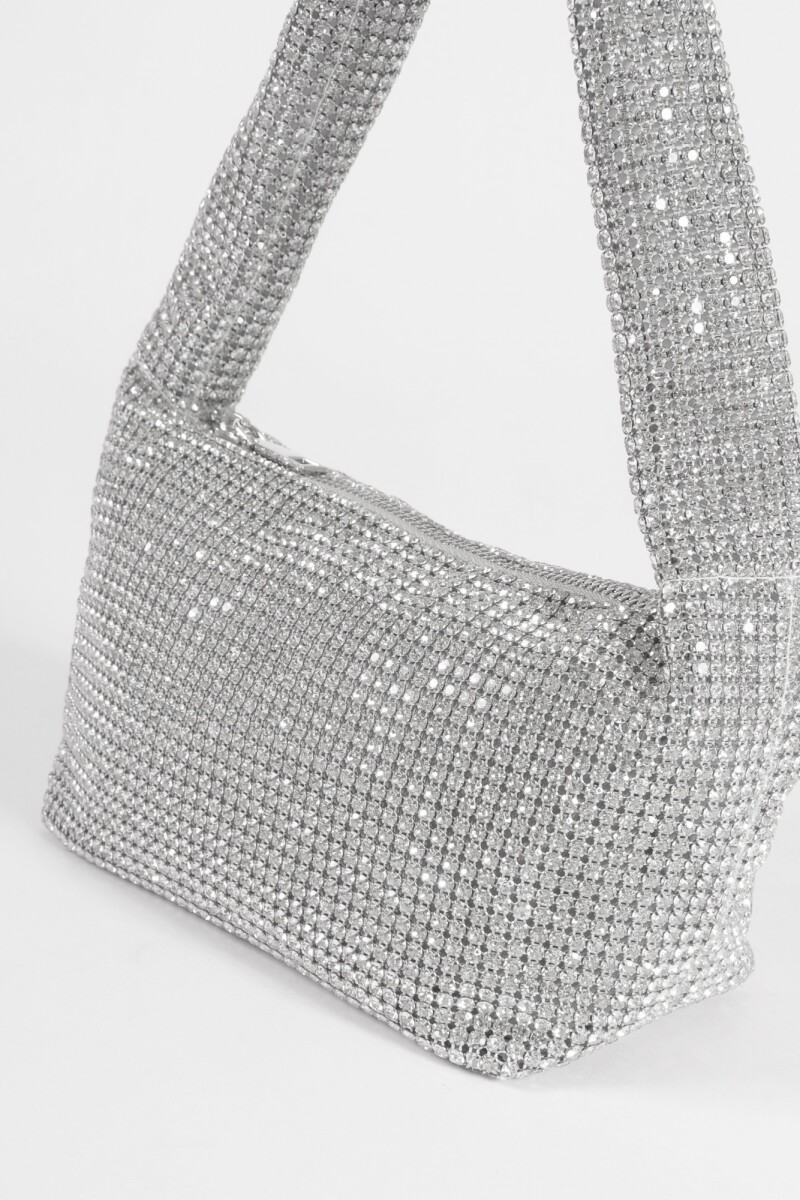 Cartera de fiesta shinny plateado
