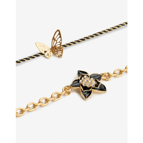 Pulseras Flexibles Sets Botanico Dorado Oro Amarillo
