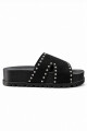 Sandalia zueco plataforma BT401 Negro