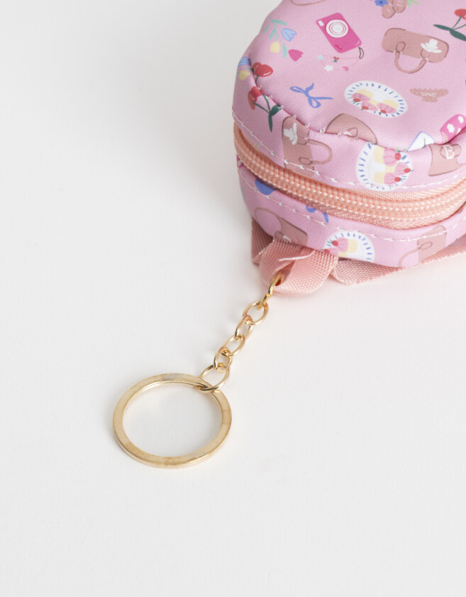Llavero PU Llavero & Charm Mochila - Rosa Claro