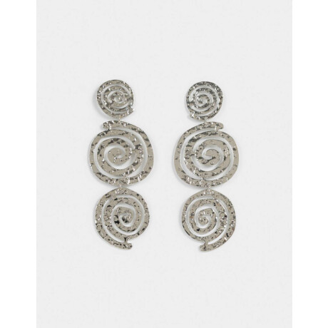 Aros Colgantes Largos Metal diferenciado Plateado