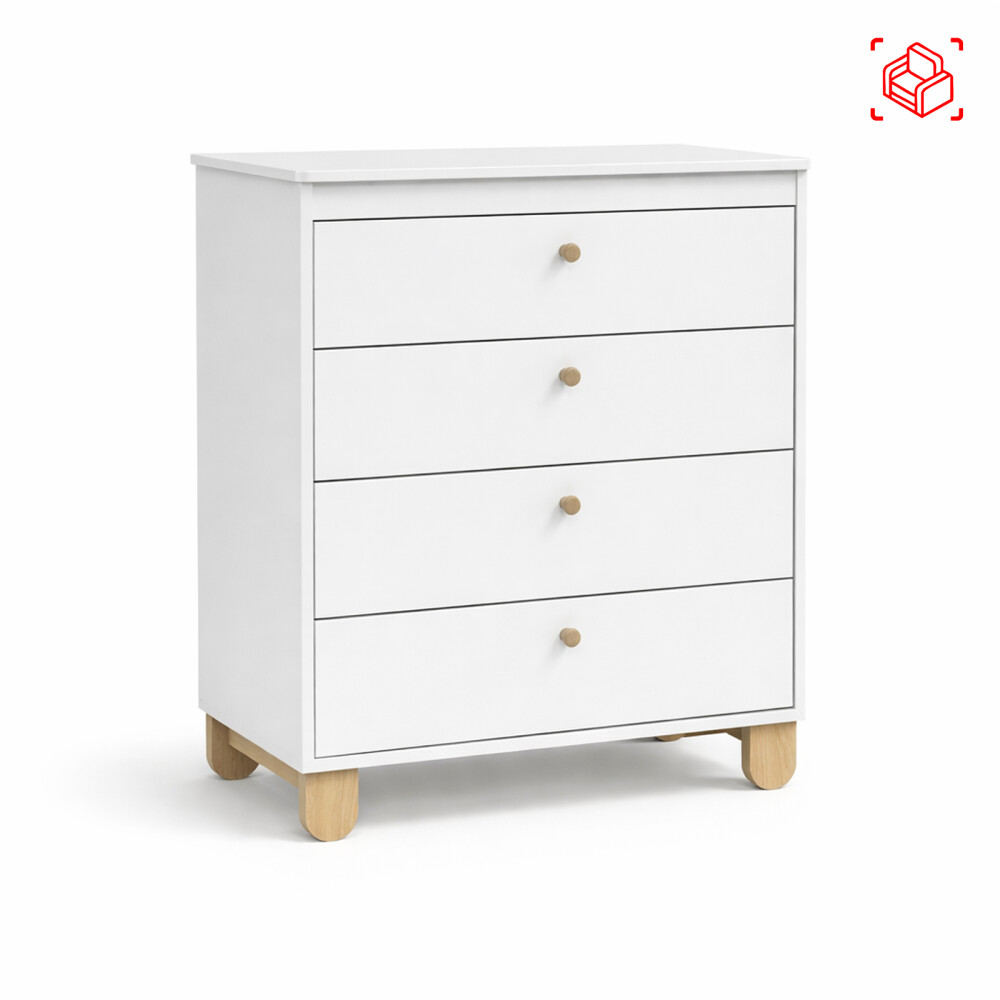 COMODA ZUPPY 20080 4C MDF-Y-MADERA NATURAL-BEIGE