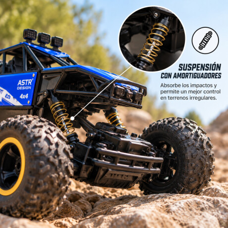 Auto todo terreno 4x4 a control remoto para niños Azul