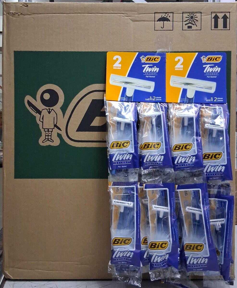AFEITABIC X 24. WIN SELECT DOBLE HOJA (AZUL) 
