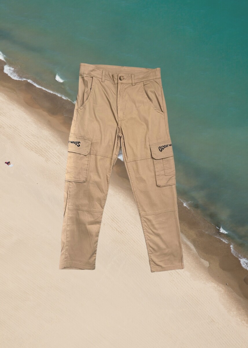 Pantalón Cargo Pana / Beige 