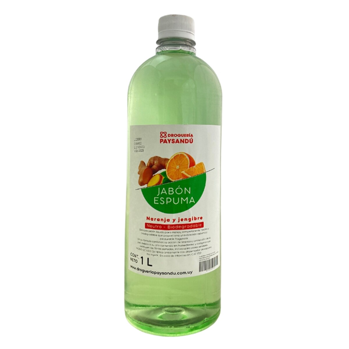 Jabón para Manos en Espuma Naranja y Jengibre - 1 L 