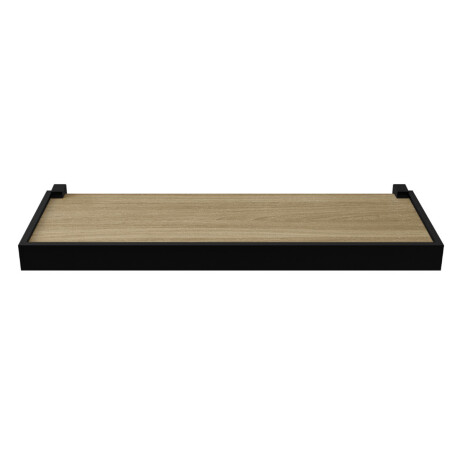 Estante duetto 4x20x60 cm cemento con borde NEGRO