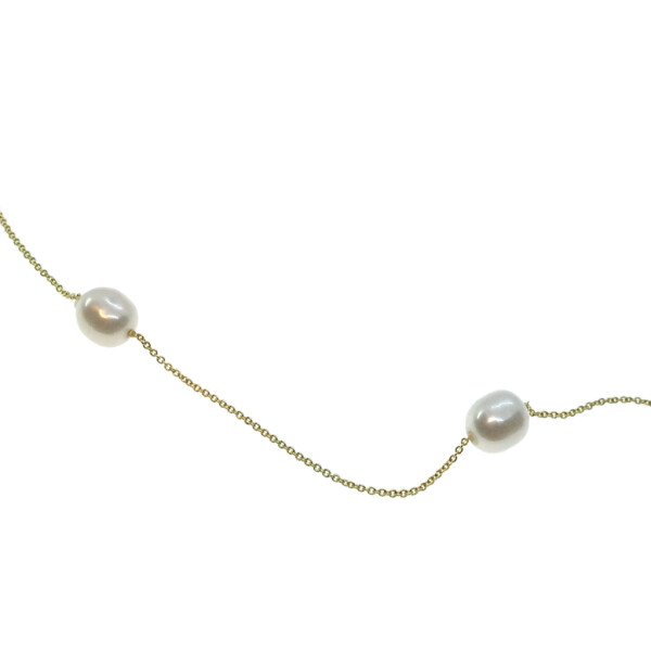 Cadena Serena 40 de oro amarillo 18k con perlas Cadena Serena 40 de oro amarillo 18k con perlas