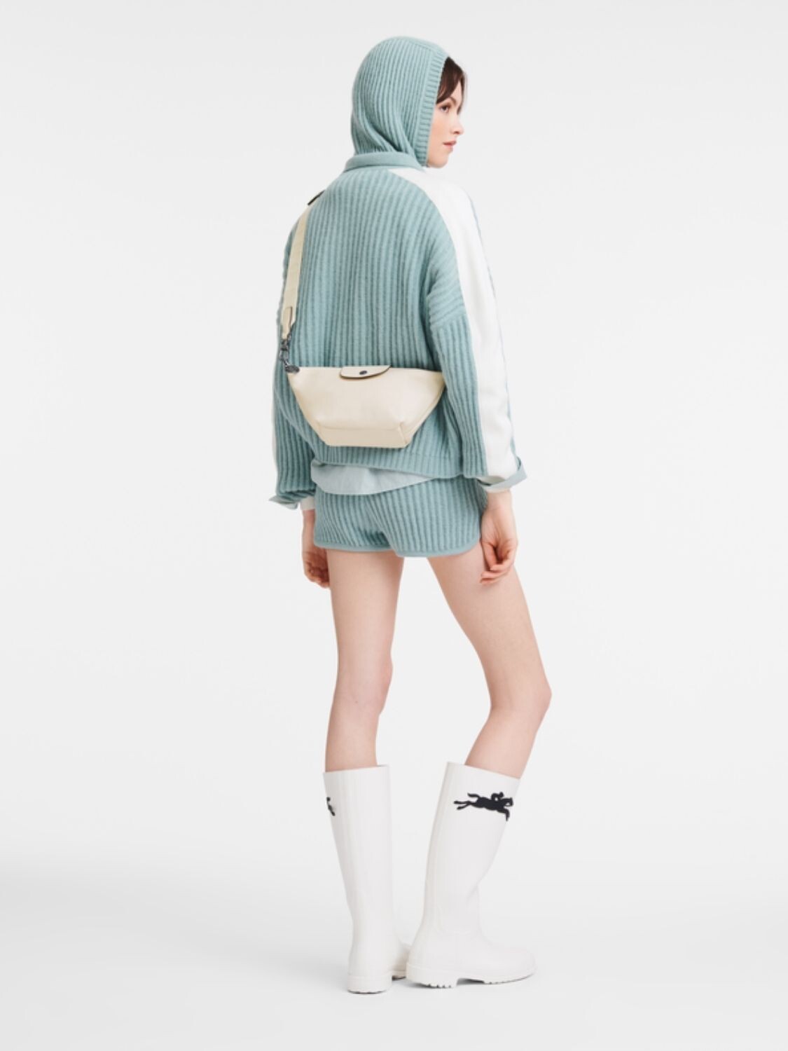 Longchamp -SAC BANDOULIÉRE CUIR LE PLIAGE XTRA XS Marfil