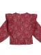 Camisa Estampada De Flores Con Tiras Rosa