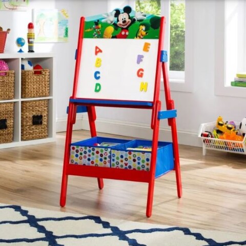 Pizarrón Mickey Mouse Disney con organizador de juguetes Pizarrón Mickey Mouse Disney con organizador de juguetes