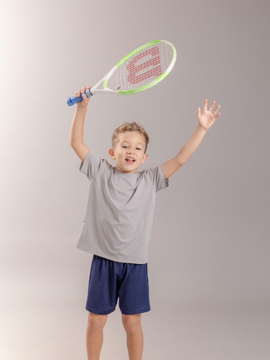 Remera Infantil. - Gris 