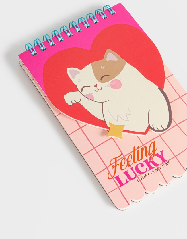 Anotadores Cuadernos y Memos Memo Espiralado Estampa Lucky - Combinacion Multicolor