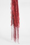 Pañuelo con brillos y flecos rojo