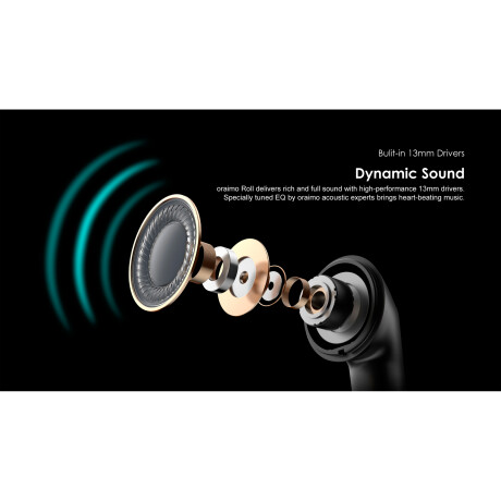 Oraimo - Auriculares Inalámbricos Roll OEB-E03D - Sonido Dinámico. IPX4. Bluetooth. 001