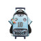 Mochila FOOTY Camiseta Futbol 18" Con Carro Celeste - Negro