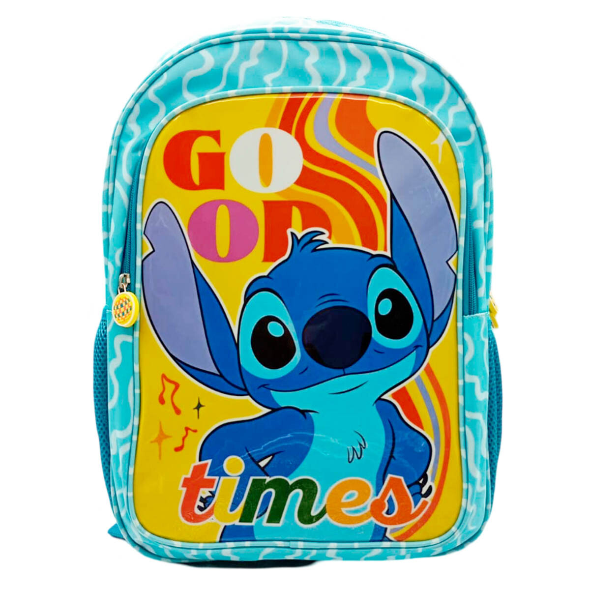 Mochila Infantil 40cm Intensamente 2 Stitch Disney - Celeste 