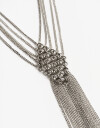 Collares Largos Metal Collar Largo Mesh Metálico - Plateado Antique Silver
