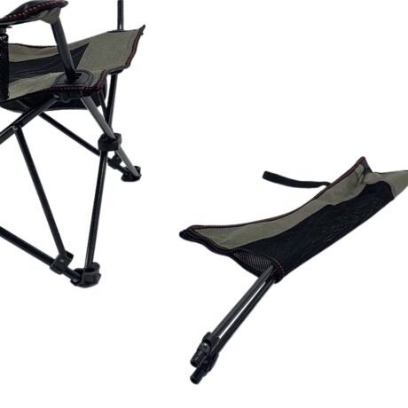 Silla plegable con reposapies Desert Fox Gris
