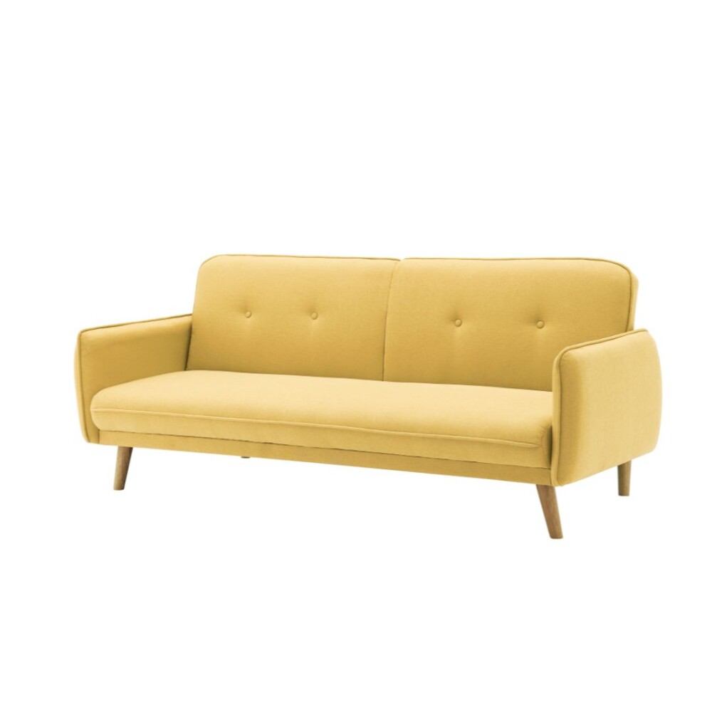 Sofá Sillón Cama Respaldo Reclinable - Mia Mostaza