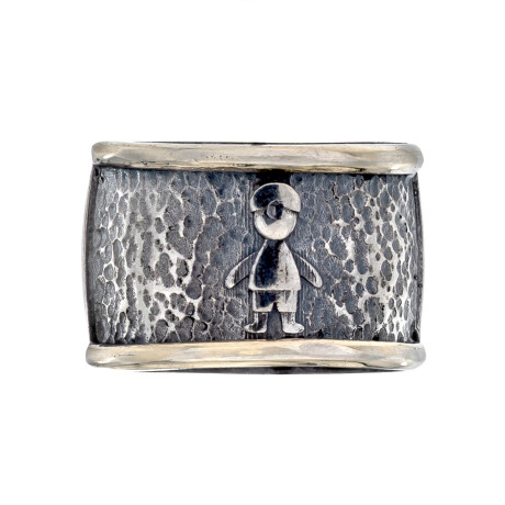 Anillo de plata y double en oro 18 ltes.LINEA KIDS; VARÓN. Anillo de plata y double en oro 18 ltes.LINEA KIDS; VARÓN.