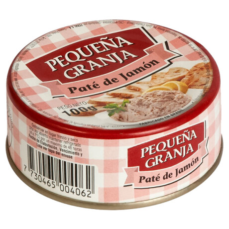 PATE PEQUEÑA GRANJA LATA 100G JAMON PATE PEQUEÑA GRANJA LATA 100G JAMON