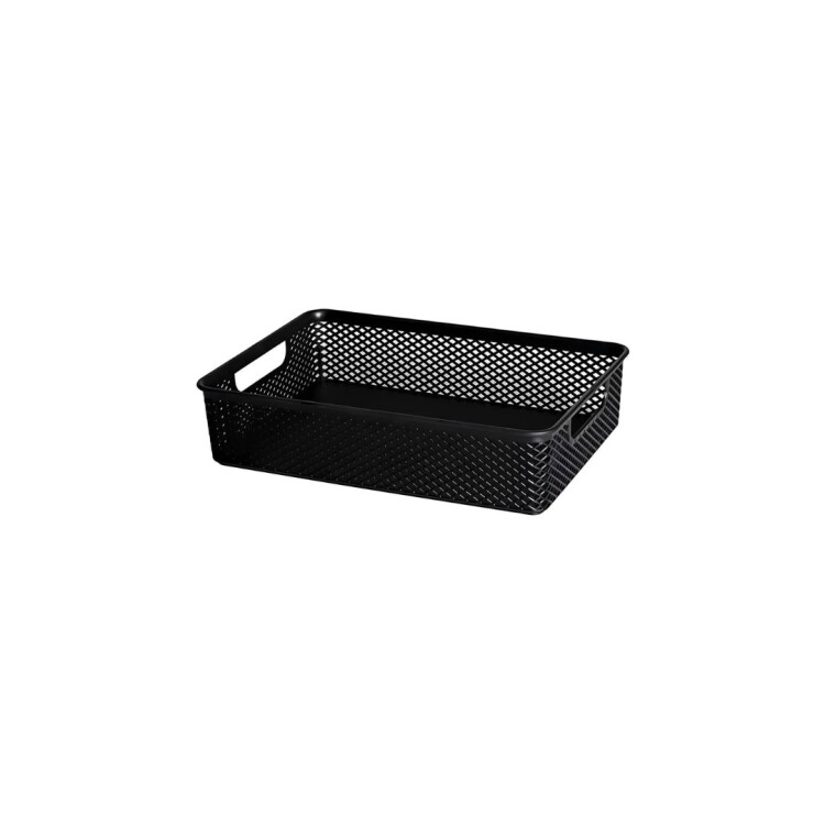 CANASTO ORGANIZADOR 30X21X7CM NEGRO