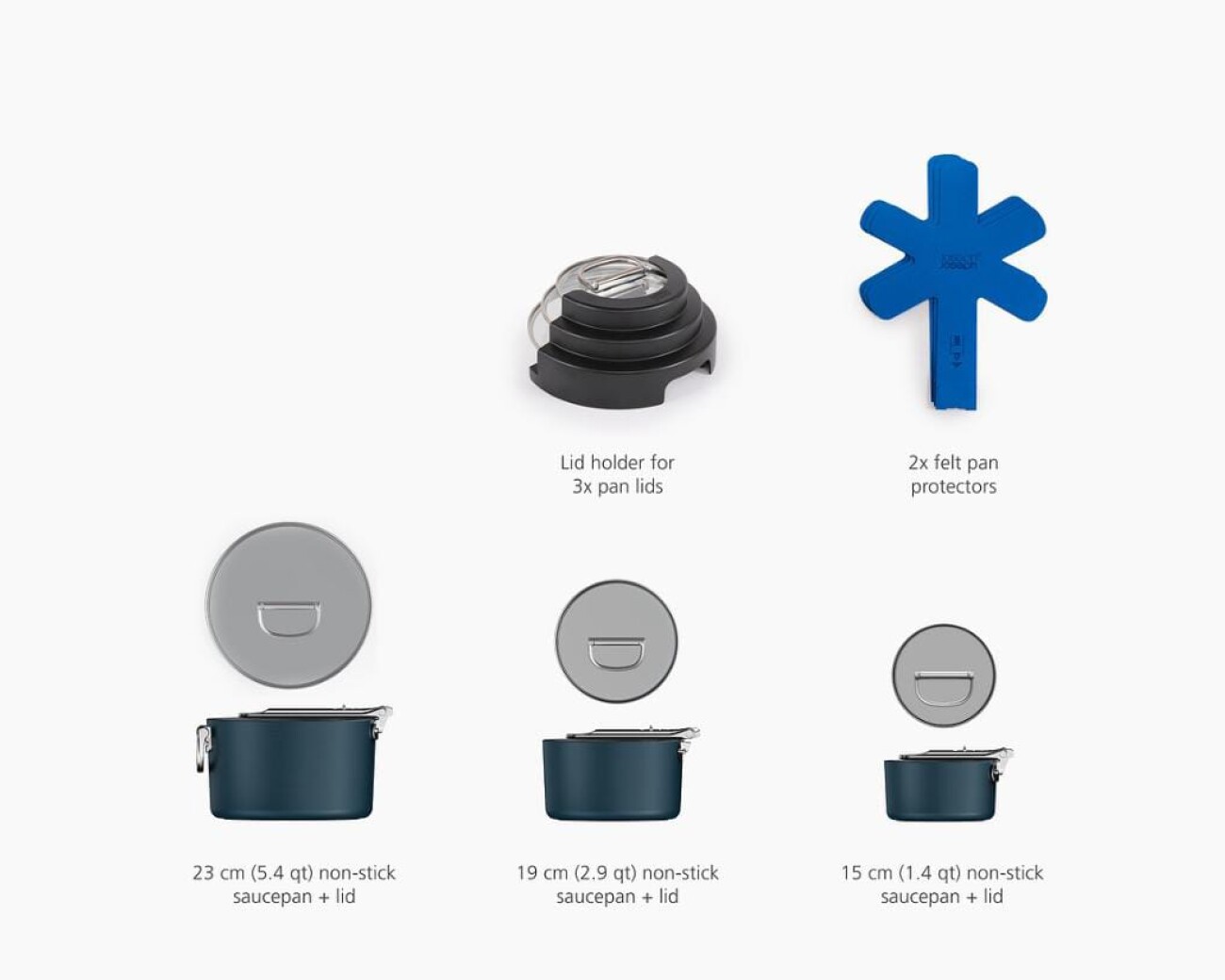Set de batería de cocina Space Non-Stick 3 Joseph Joseph Set de batería de cocina Space Non-Stick 3 Joseph Joseph