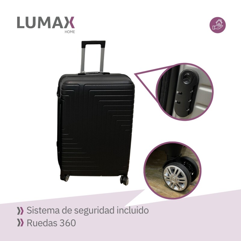 Set de 3 Valijas de Mano Rígidas Negro