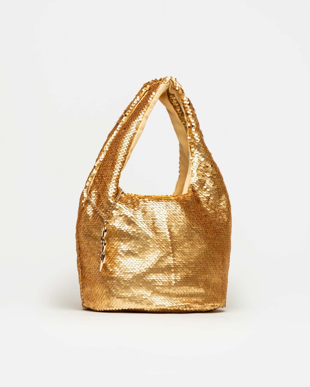 Cartera al hombro Poolside en paillette metalizado Metalizado
