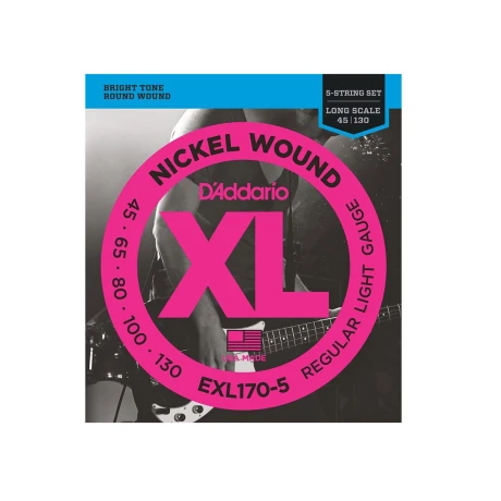 Encordado Bajo Daddario Exl1705 Nickel Wound 045 5 Encordado Bajo Daddario Exl1705 Nickel Wound 045 5