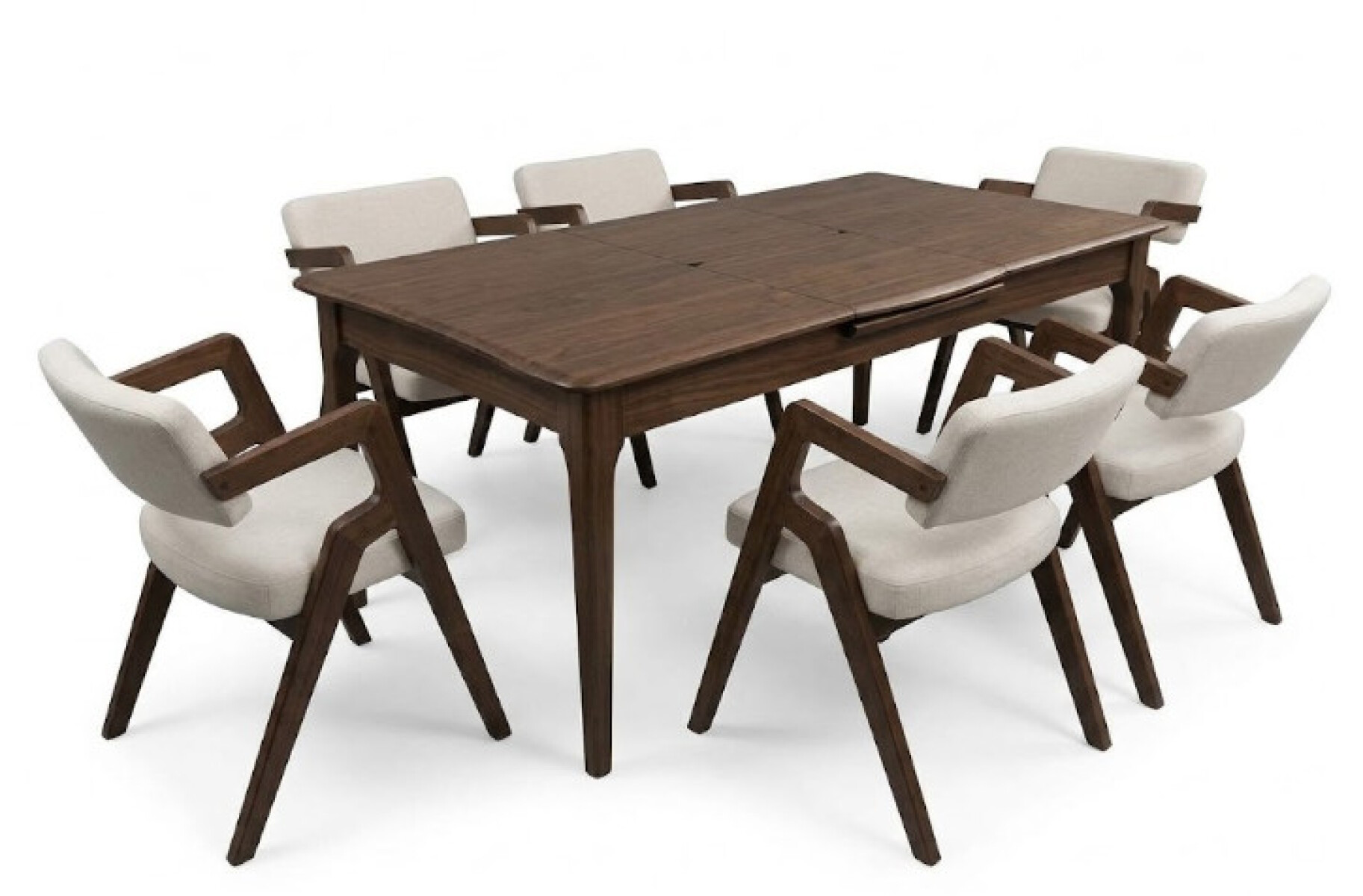 JUEGO DE COMEDOR EXTENSIBLE MESA + 6 SILLAS 