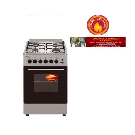 Cocina a Gas 4H con Grill James C-212 a Tks Inox - 5130 001